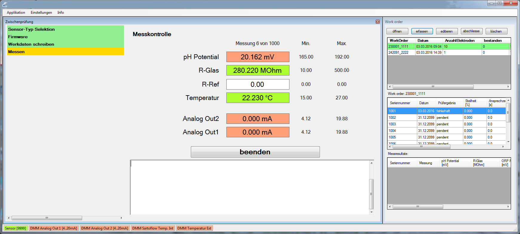 Automated test application